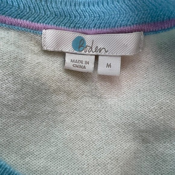 NWOT Boden 100% Cashmere color block Cardigan Long Sleeve - Picture 9 of 11